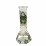 Glow in the Dark Rick And Morty Beaker Glass Bong 20cm
