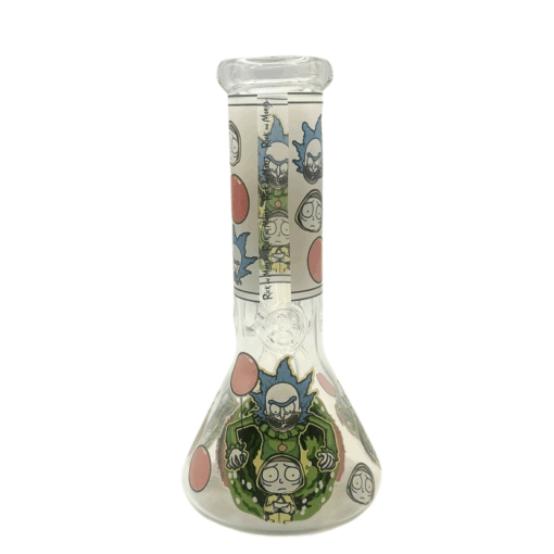 Glow in the Dark Rick And Morty Beaker Glass Bong 20cm