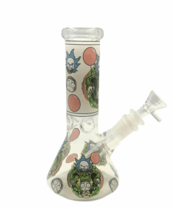 Glow in the Dark Rick And Morty Beaker Glass Bong 20cm