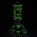 Glow in the Dark Rick And Morty Beaker Glass Bong 20cm