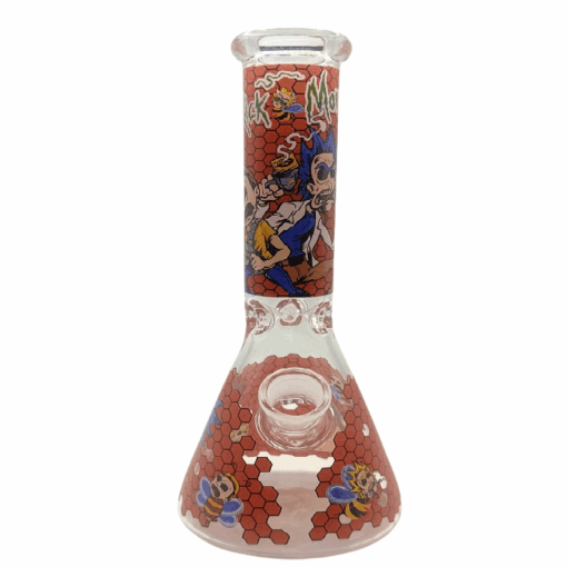 Rick And Morty Red Honeycomb Beaker Glass Bong 25cm
