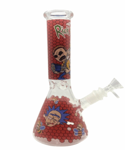Rick And Morty Red Honeycomb Beaker Glass Bong 25cm