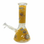 Rick And Morty Yellow Honeycomb Beaker Glass Bong 25cm