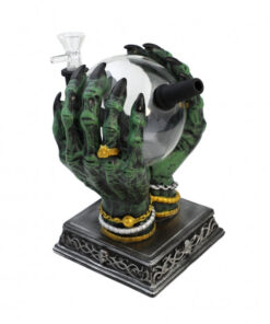 Divination Hand 3D Silicone & Glass Water Pipe 19cm – Mystical Design