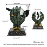 Divination Hand 3D Silicone & Glass Water Pipe 19cm – Mystical Design