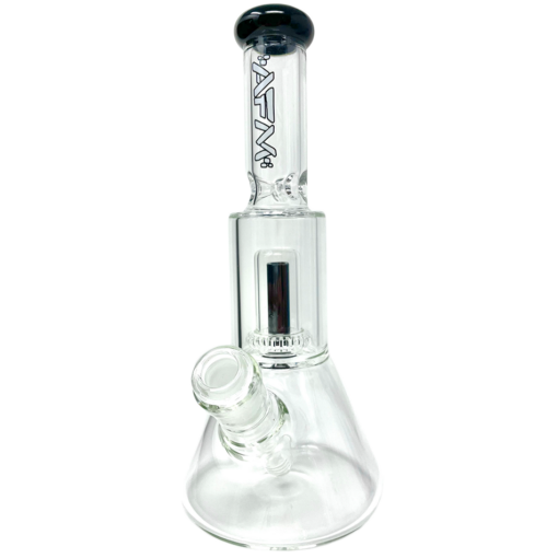 12" AFM Glass UFO Chamber Mini Beaker Bong in Black with Borosilicate Glass and Female Joint