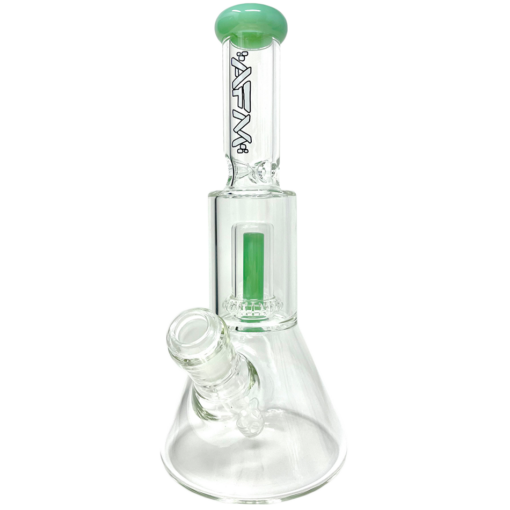AFM Glass 12" UFO Chamber Mini Beaker Bong in Mint with Borosilicate Glass, Front View