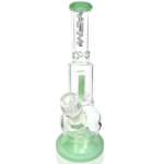 10" AFM Bubble Bottom Beaker Bong in Mint with Borosilicate Glass, Front View