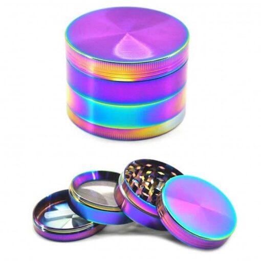 Rainbow 4 Piece Zinc Alloy Grinder 40mm
