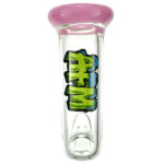 12" AFM Hunchback Beaker Bong with Colored Lip, Borosilicate Glass, Front View on White