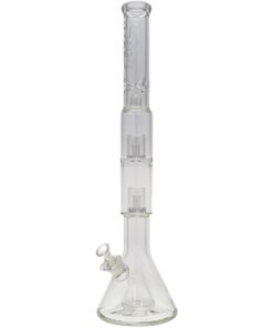Thick Ass Glass 24" Hybrid Beaker Straight Bong w/ Double Showerhead Percolator 18MM
