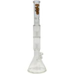 Thick Ass Glass 24" Hybrid Beaker Straight Bong w/ Double Showerhead Percolator 18MM