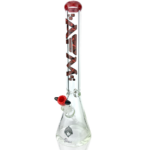 AFM 18" Vampire Beaker Bong with 9mm thick glass and red accents, front view on white background