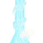 Soft Glass Beaker Bong “Glow Spiral” – UV-Reactive Accents – Assorted Colors