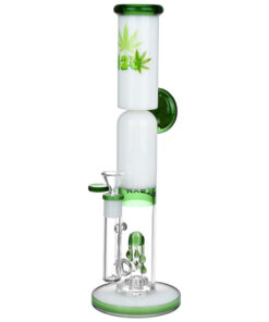 Pulsar 420 O'Clock Glow In The Dark Straight Tube Water Pipe - 13" / 14mm F - Headshop.com