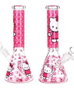 High Fashion Hello Kitty Beaker Glass Water Pipe - 10" / 14mm F
