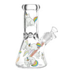 Pulsar Caticorns Design Glass Beaker Water Pipe - 8" / 14mm F - Headshop.com