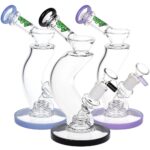 SeshGear Hip Check Curved Glass Water Pipe | 7.75" | 14mm F - Headshop.com