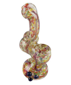 Worked Beaded Mini Bubbler Pipe - Headshop.com