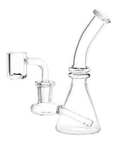 Clear Glass Mini Beaker Dab Rig - Headshop.com