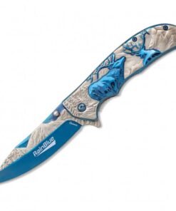 Albainox Rainblue Deer Titanium Coated Handle Folding Knife 12cm