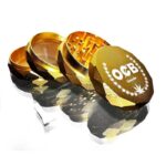 OCB Golden Laser Cut Metal 4 Piece Grinder 63mm