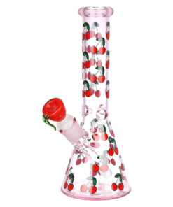 Life Is A Bowl Of Cherries Beaker Water Pipe | 10" | 14mm F - Headshop.com