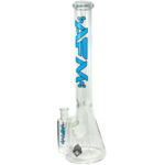 AFM Beaker Set 18" with 45 Degree Joint and 5mm Borosilicate Glass, Front View on White Background