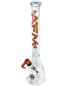 AFM The Munching 9mm Beaker Bong - 18" with Heavy Wall Borosilicate Glass, Front View