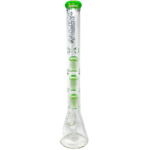 AFM The Triple Hitter 9mm 21" Beaker Bong in Lime Green with Tree Percolator - Front View