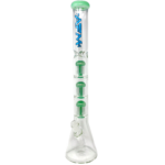 AFM The Triple Hitter 9mm 21" Beaker Bong with Tree Percolator in Mint - Front View