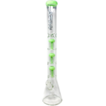 AFM The Triple Hitter 9mm Beaker Bong 21" with Tree Percolator and Slime Accents