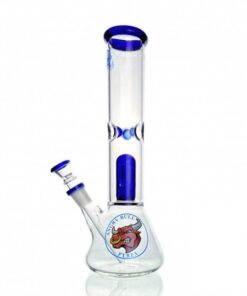 Agung Angry Bull Percolator Beaker Glass Bong 29cm Blue
