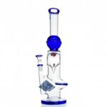 Agung Angry Bull Percolator Glass Bong 35cm Blue