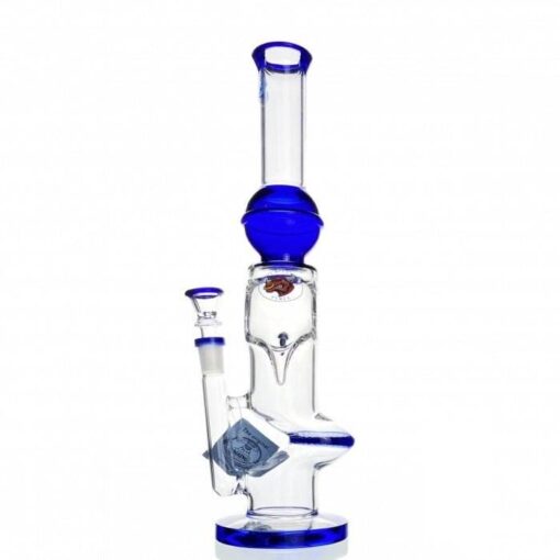 Agung Angry Bull Percolator Glass Bong 35cm Blue