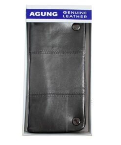 Agung Black Large Leather Tobacco Pouch