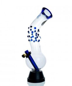 Agung Blue Dot Bubble Glass Bong 31cm