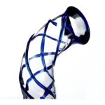 Agung Blue Swirl Glass Bong 20cm