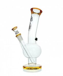 Agung Bull Bubble Glass Bong 25cm Amber
