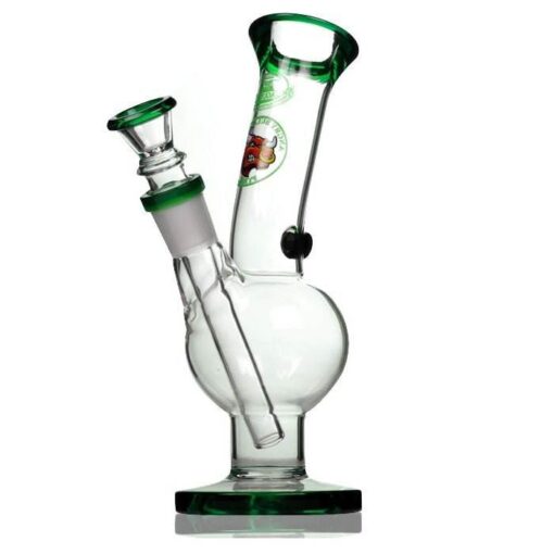 Agung Bull Bubble Glass Bong 25cm Green