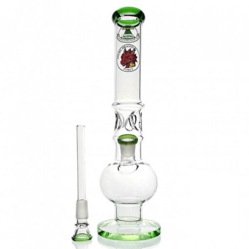 Agung Crazy Dragon Ice Slider Bubble Glass Bong 33cm Green