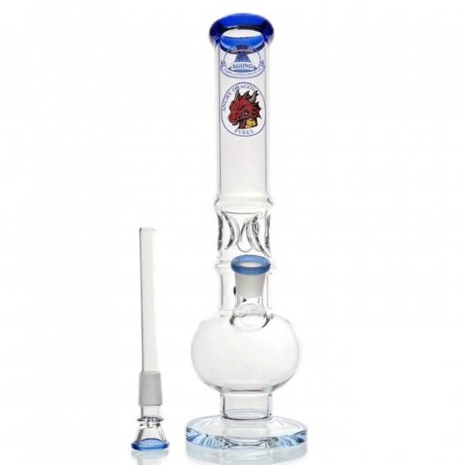 Agung Crazy Dragon Ice Slider Bubble Glass Bong 33cm Blue