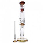 Agung Crazy Dragon Ice Slider Glass Bong 33cm Amber