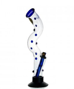 Agung Curve Blue Glass Bong 33cm