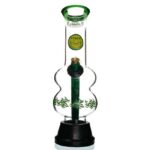 Agung Double Bubble Glass Bong 24cm Green