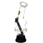 Agung Double Bubble Glass Bong 24cm White