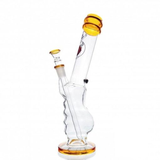 Agung Gripper Glass Bong 33cm Amber