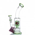 Agung Percolator Glass Bong 23cm Green