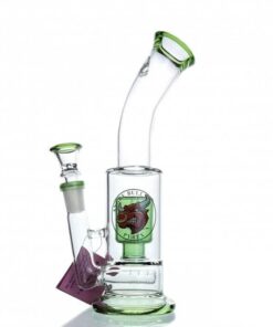 Agung Percolator Glass Bong 23cm Green