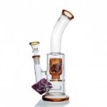Agung Percolator Glass Bong 23cm Amber